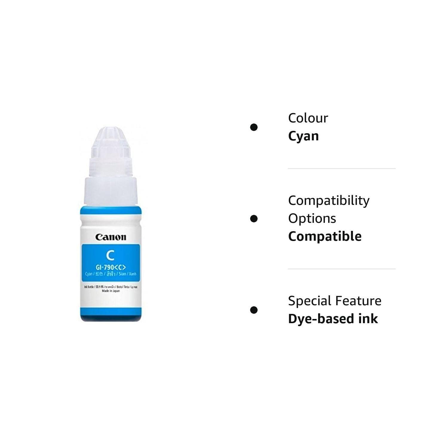 Canon Compatible for Canon Pixma Ink Bottle GI-790 C - Image 2